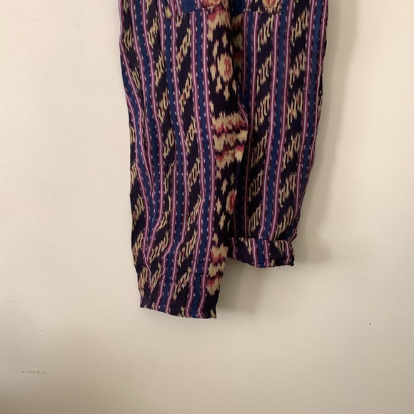 Kids Boho Overalls One Size Multi Color 100%Cotton NWT Super Cute Roll Up Leg - Picture 8 of 16